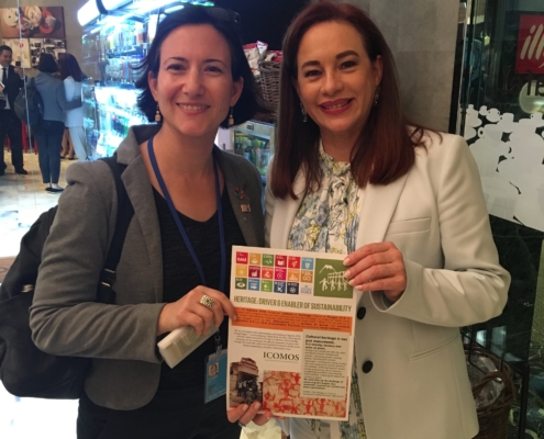With the President of the United Nations General Assembly, Mme. Espinoza, at the Sustainable Development forum (HLPF), New York.