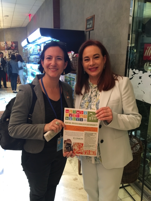 With the President of the United Nations General Assembly, Mme. Espinoza, at the Sustainable Development forum (HLPF), New York.